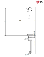 SAT EVOLUTION Hohe-Einhand-Waschtischbatterie Waschtischarmatur 27,7 cm, Chrom glänzend