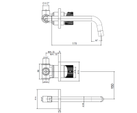 SAT EVOLUTION Unterputz-Waschtischarmatur chrom, Einhandmischer, Wandmontage, inkl. Einbaukörper