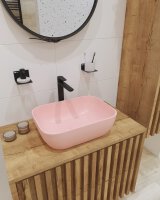 SAT MOOD Einhebel Waschtischarmatur Auslaufhöhe 23,5 cm, Schwarz matt