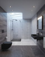 SAT ALEK Rechteckige Duschwanne Gussmarmor in verschiedenen Ausführungen