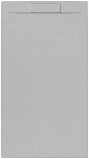 Fusion Rechteckige Duschwanne Gussmarmor Gris Perla extra flach, in verschiedenen Größe