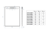 Fusion Rechteckige Duschwanne Gussmarmor Gris Perla extra flach, in verschiedenen Größe