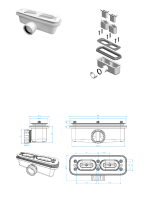 Fusion Rechteckige Duschwanne Gussmarmor Gris Perla extra flach, in verschiedenen Größe