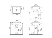 VitrA INTEGRA Waschtisch Hängewaschbecken, weiß