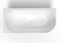 Swiss Aqua Technologies Eckbadewanne aus Gussmarmor 175 x 82 x 55 cm links, weiß