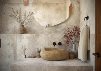 Swiss Aqua Technologies Wandspiegel organisch asymmetrisch mit LED-Beleuchtung 80 x 80 cm