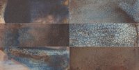FS Raku Fliesen 12x (20 x 40 cm) 0,96 m²  Farbmischung Terracotta Blau matt