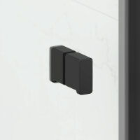 SAT SK Duschkabine 90x90 cm Eckeinstieg Easy-Clean-Oberfläche, Schwarz / Klarglas