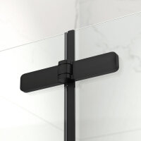 SAT SK Duschkabine 90x90 cm Eckeinstieg Easy-Clean-Oberfläche, Schwarz / Klarglas