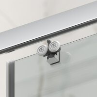 SAT TEX Duschkabine Viertelkreis Eckdusche Nano-Beschichtung 90x90 cm mit Soft-Close Türen, chrom