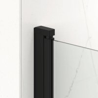 Swiss Aqua Technologies Fusion Nischentür Duschtür Walk-In 90 cm, Schwarz