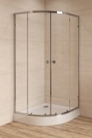 SAT Duschkabine Viertelkreis Eckdusche 90 x 90 cm, Chrom