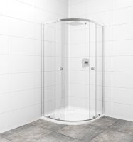 SAT Duschkabine Viertelkreis Eckdusche 90 x 90 cm, Chrom