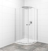 SAT Duschkabine Viertelkreis Eckdusche 90 x 90 cm, Chrom