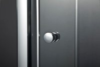 SAT Duschkabine Viertelkreis Eckdusche 90 x 90 cm, Chrom