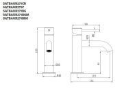 SAT Aurum Einhand-Waschtischbatterie 16,5 cm Edelstahl verschiedene Farben