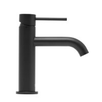 SAT Aurum Einhand-Waschtischbatterie 16,5 cm Edelstahl, Schwarz matt