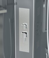 SAT Komplettdusche Viertelkreis 90x90 cm 6mm...