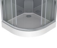 SAT Komplettdusche Viertelkreis 90x90 cm 6mm Sicherheitsglas, Chrom