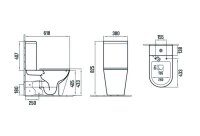 SAT Infinitio Stand-WC-Kombination spülrandlos mit SoftClose WC-Sitz, Grün matt