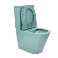 SAT Infinitio Stand-WC-Kombination spülrandlos mit SoftClose WC-Sitz, Grün matt