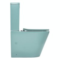 SAT Infinitio Stand-WC-Kombination spülrandlos mit SoftClose WC-Sitz, Grün matt