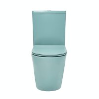 SAT Infinitio Stand-WC-Kombination spülrandlos mit SoftClose WC-Sitz, Grün matt