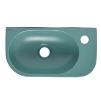 SAT Infinitio Handwaschbecken Hängewaschbecken 40x21,5 cm ohne Überlauf, Grün matt