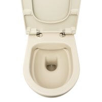 VitrA Project Wand-WC spülrandlos mit SoftClose WC-Sitz, Beige matt