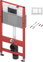 SAT Hänge-WC Wirbelspülung Set inkl. WC-Sitz Absenkautomatik Vorwandelement TECE Betätigungsplatte Schallschutz, Weiß