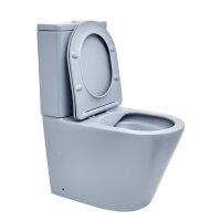 SAT Infinitio Stand-Kombi-WC spülrandlos inkl. WC-Sitz Absenkautomatik, Blau matt