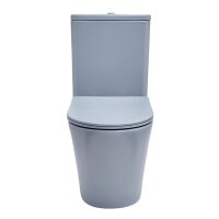 SAT Infinitio Stand-Kombi-WC spülrandlos inkl. WC-Sitz Absenkautomatik, Blau matt