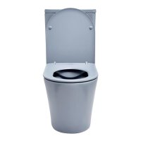 SAT Infinitio Stand-Kombi-WC spülrandlos inkl. WC-Sitz Absenkautomatik, Blau matt