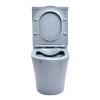 SAT Infinitio Stand-Kombi-WC spülrandlos inkl. WC-Sitz Absenkautomatik, Blau matt