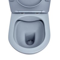 SAT Infinitio Stand-Kombi-WC spülrandlos inkl. WC-Sitz Absenkautomatik, Blau matt