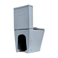 SAT Infinitio Stand-Kombi-WC spülrandlos inkl. WC-Sitz Absenkautomatik, Blau matt