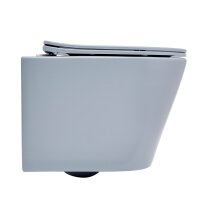 SAT Infinitio Wand-WC spülrandlos mit WC-Sitz Absenkautomatik, Blau matt