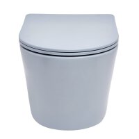 SAT Infinitio Wand-WC spülrandlos mit WC-Sitz Absenkautomatik, Blau matt