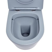 SAT Infinitio Wand-WC spülrandlos mit WC-Sitz Absenkautomatik, Blau matt
