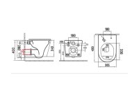 SAT Infinitio Wand-WC-Set spülrandlos WC-Sitz Absenkautomatik inkl. Montageset, Grün matt