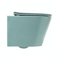SAT Infinitio Wand-WC-Set spülrandlos WC-Sitz Absenkautomatik inkl. Montageset, Grün matt