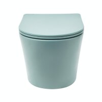 SAT Infinitio Wand-WC-Set spülrandlos WC-Sitz Absenkautomatik inkl. Montageset, Grün matt