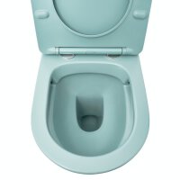 SAT Infinitio Wand-WC-Set spülrandlos WC-Sitz Absenkautomatik inkl. Montageset, Grün matt