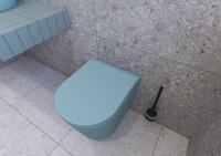 SAT Infinitio Wand-WC-Set spülrandlos WC-Sitz Absenkautomatik inkl. Montageset, Grün matt