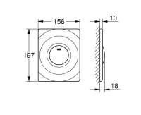 GROHE Rapid SL Vorwandelement Urinal-Set + ROCA NEXO Urinal mit SoftClose-Deckel, Betätigungsplatte, Wandwinkel & Urinalsieb, Weiß