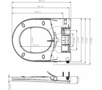 SAT WC-Sitz mit Bidet-Funktion Absenkautomatik Dusch-WC-Aufsatz ohne Stromverbrauch, weiß