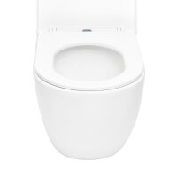 Swiss Aqua Technologies Wand-WC-Set mit Tornado-Spülung und WC-Sitz mit SoftClose + Schallschutz, glänzend weiß