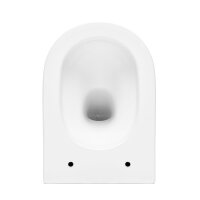 Swiss Aqua Technologies Wand-WC-Set mit Tornado-Spülung und WC-Sitz mit SoftClose + Schallschutz, glänzend weiß