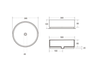 SAT LOFTY Waschschale Ø 39cm x 12h, schwarz matt