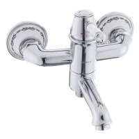 Provence Wannenarmatur Retro-Design Wandmontage, 150 mm Abstand, chrom